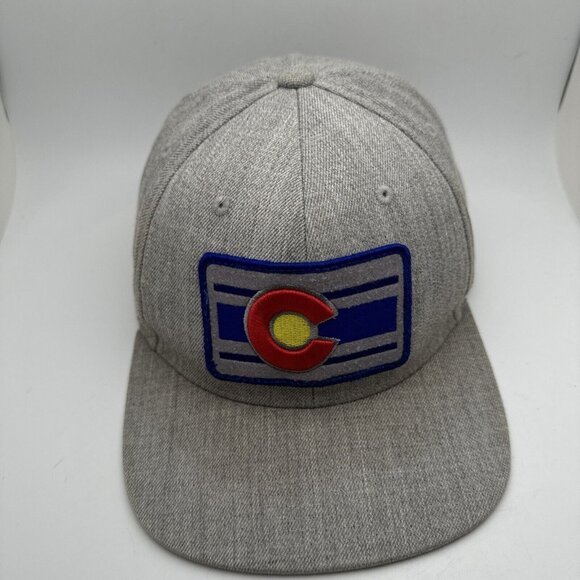 Throwback Gray Solid Colorado Limited Snap Back Hat GR64 - Picture 1 of 6